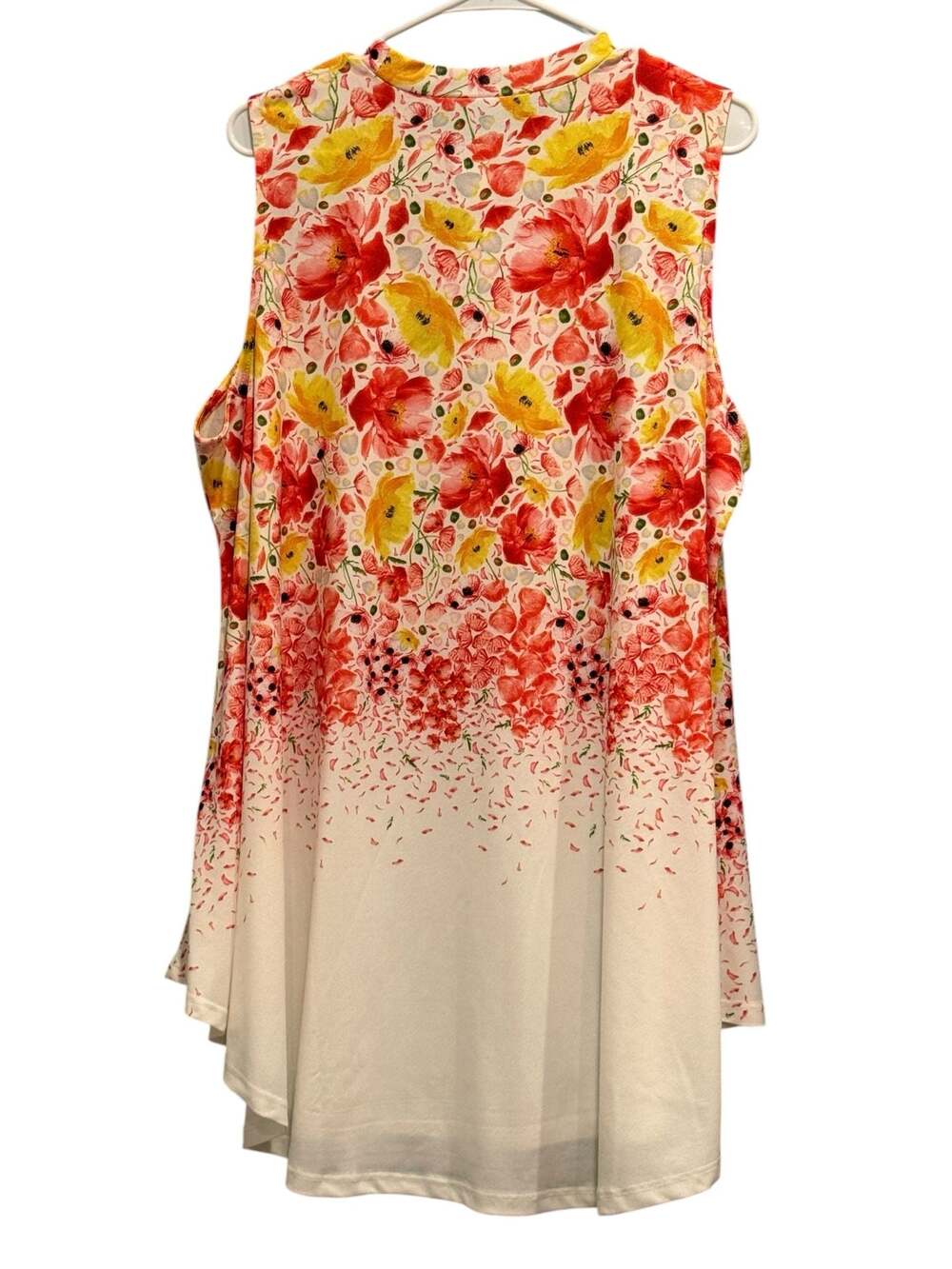 Lane Bryant Women's Floral Print Sleeveless High-Neck A-Line Tank Top